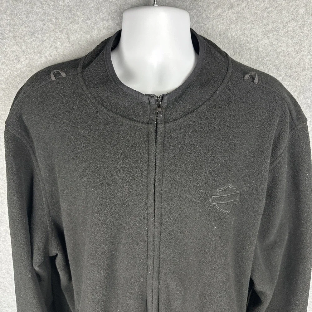 Harley Davidson Jacket Removeable Liner 2XL‎ Black Fleece Slash 97180-10VM